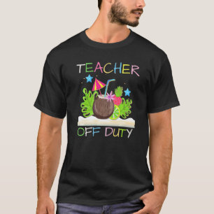 Kokospalmenstrand Urlaub Lehrer außer Dienst T-Shirt