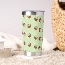 Kokosscheiben-Muster auf grün