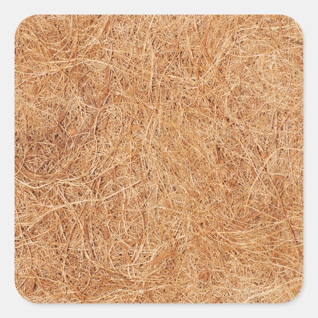 Kokosstruktur Quadratischer Aufkleber (Vorderseite)