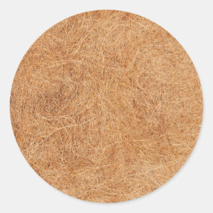 Kokosstruktur Runder Aufkleber