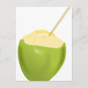 Kokoswasser Postkarte
