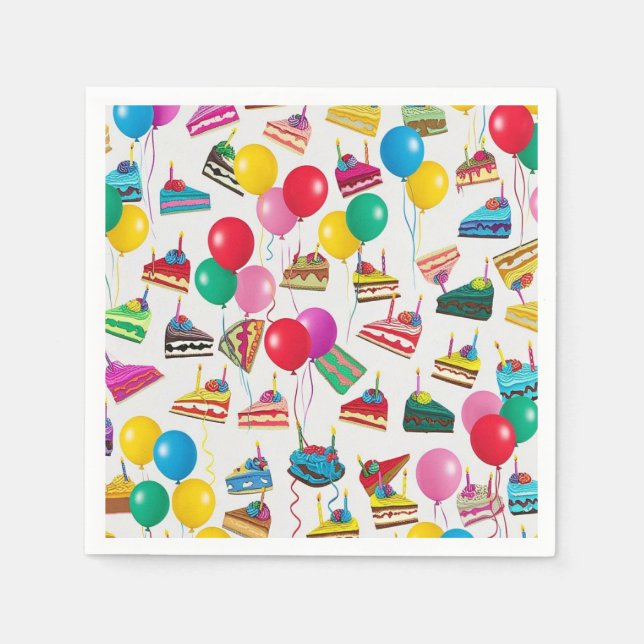 " KOKSÄTZE UND BALLOONEN " SERVIETTE (Vorderseite)