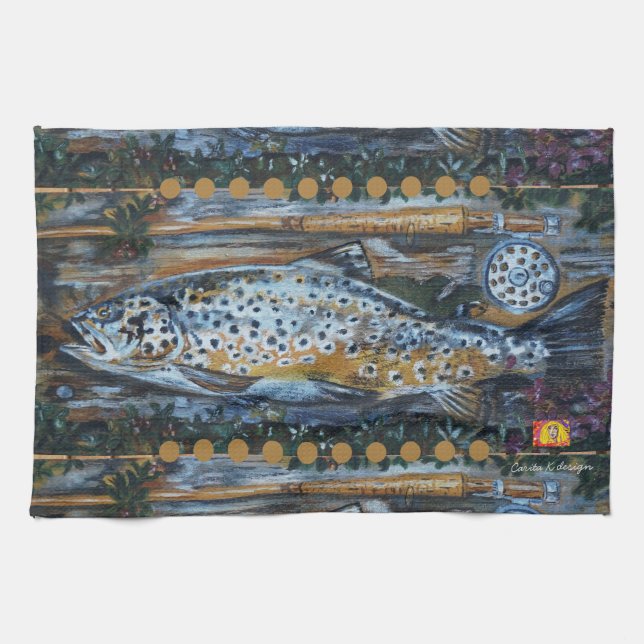 Kökshandduk Skitfiske  Geschirrtuch (Horizontal)