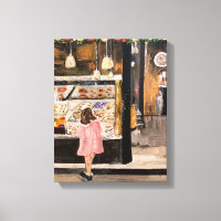 "Kolache an Christmas" Stretched Canvas Print