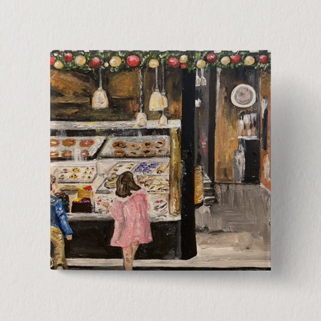 "Kolache at Christmas" Gemälde von Therese Kramer Button (Vorderseite)