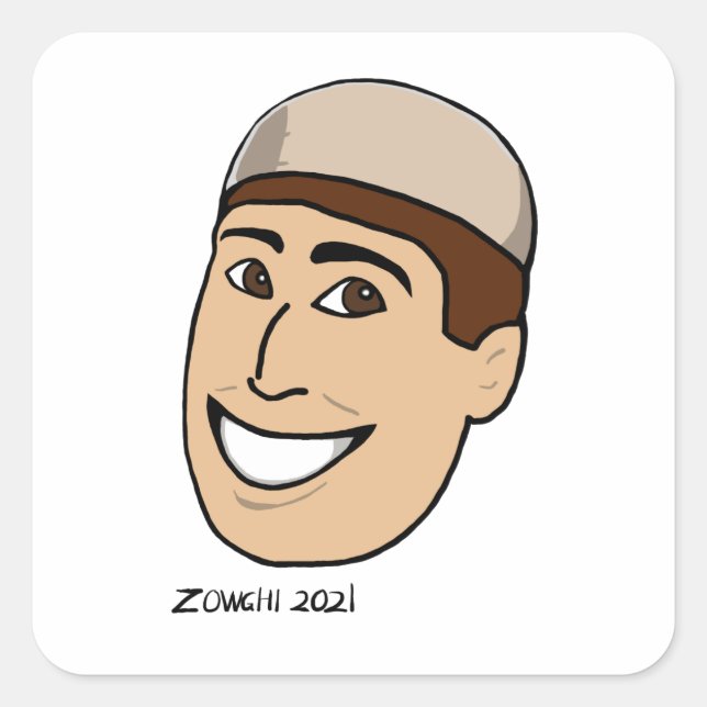 Kolah Namadi Hat Quadratischer Aufkleber (Vorderseite)