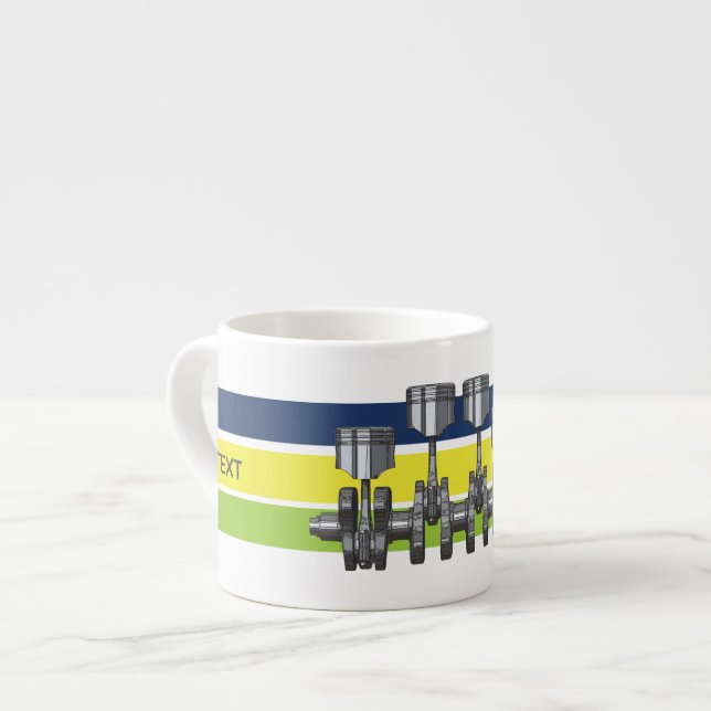 Kolben-Kurbelwelle Espressotasse (Vorderseite Links)