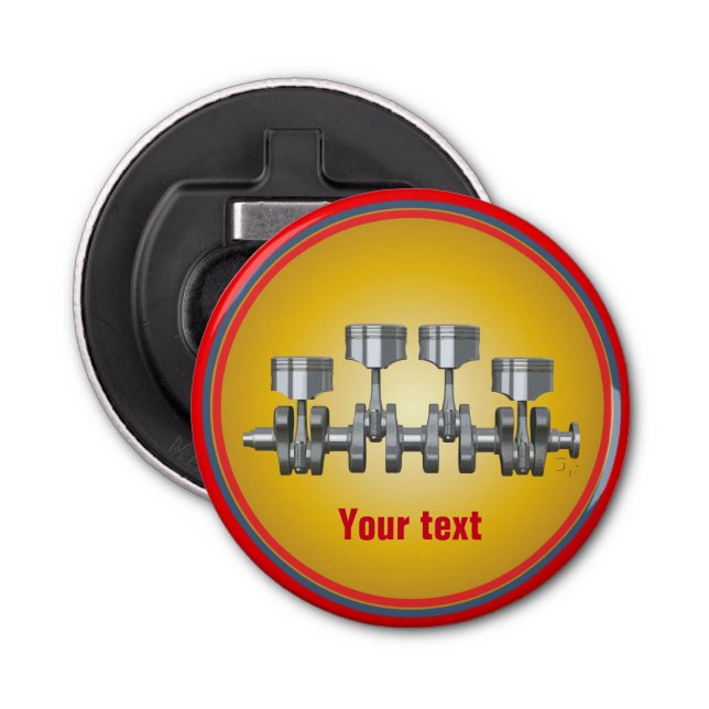 Kolben-Kurbelwelle Flaschenöffner (Vorderseite)