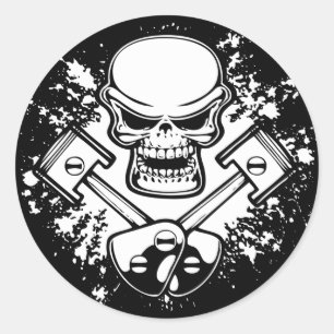 Kolben Pistoff 1 Runder Aufkleber