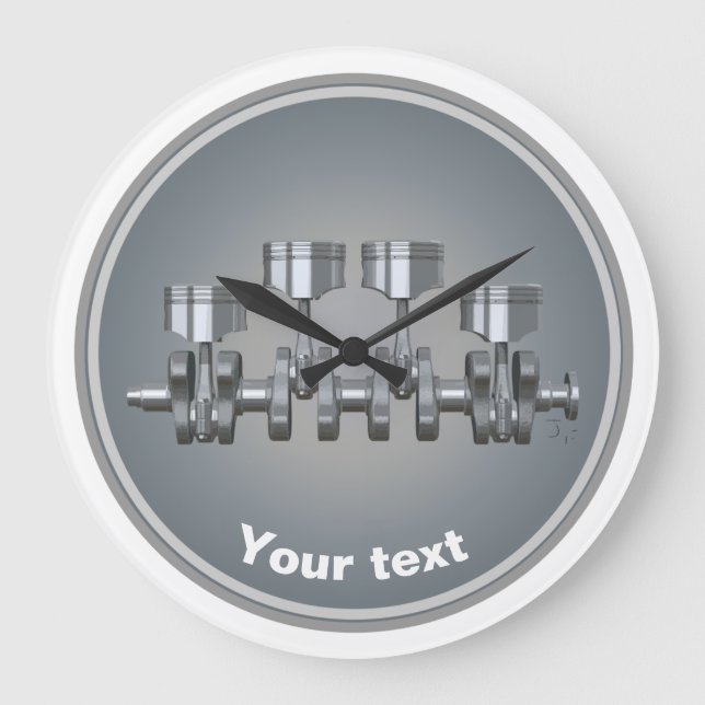 Kolbenwelle Große Wanduhr (Vorderseite)