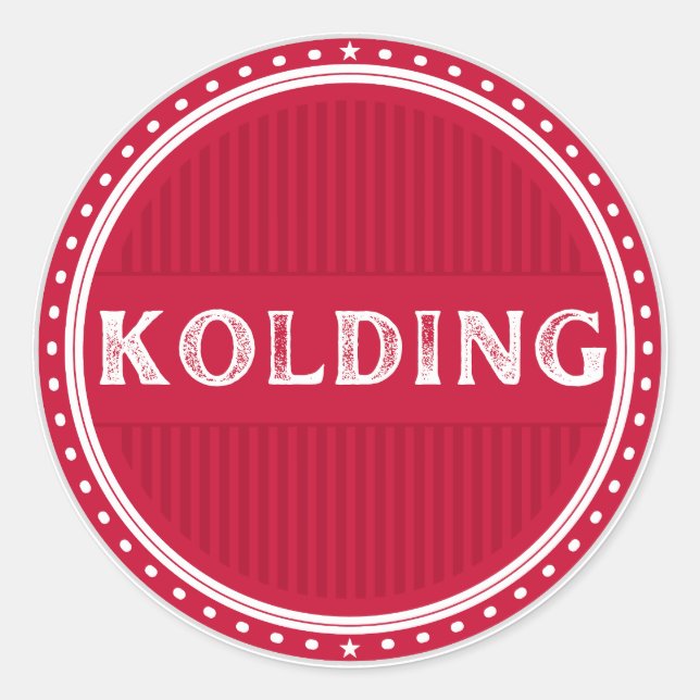 Kolding City Pride Emblem – Danish Identity Runder Aufkleber (Vorderseite)