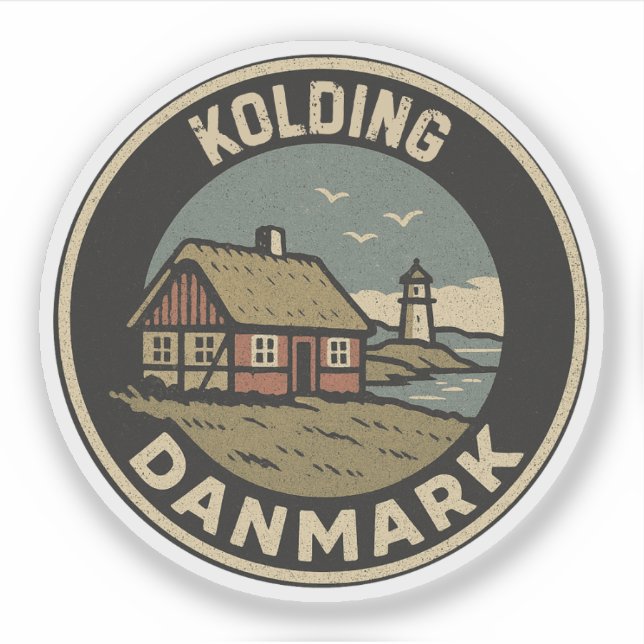 Kolding, Dänemark Aufkleber (Vorderseite)