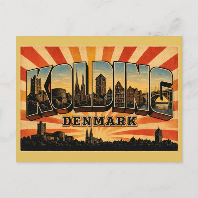 Kolding Dänemark Schloss Postkarte (Vorderseite)