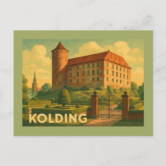 Kolding Denmark Castle Postkarte (Vorderseite)