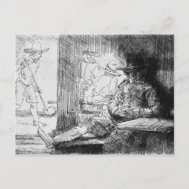 Kolf-Spiel, 1654 Postkarte (Vorderseite)