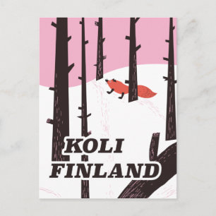 Koli Finnland Vintage-Reiseposter Postkarte