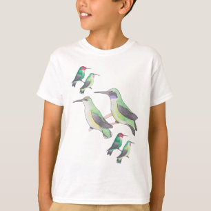 Kolibri-Arten Aquarell-Kunst T-Shirt