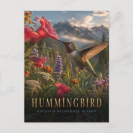 Kolibri-Bergwiese-TIERE Postkarte