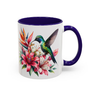 Kolibri-Blumen-Tasse Vogel-Liebhaber-Geschenk-Tass Tasse