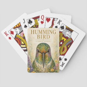 Kolibri-Blumengarten-Wildlife Spielkarten