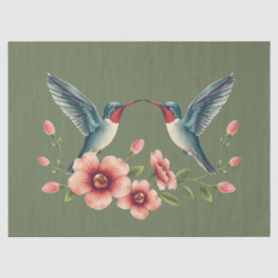 Kolibri-Blumenmuster Seidenpapier