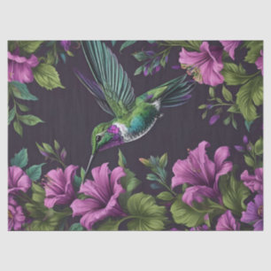 Kolibri-Blumenmuster Seidenpapier