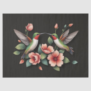 Kolibri-Blumenmuster Seidenpapier