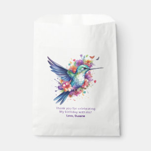 Kolibri-Blumenstrauß-Geburtstagsfeier Geschenktütchen