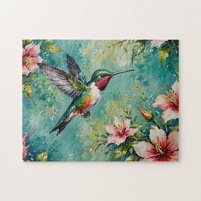 Kolibri & Blütenpracht Puzzle (Horizontal)