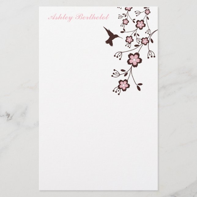 Kolibri Briefpapier (Vorderseite)