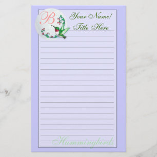 Kolibri-Briefpapier Briefpapier