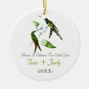 Kolibri-erstes Weihnachten zusammen Weds eben Keramik Ornament