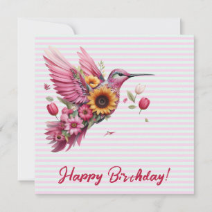 Kolibri fliegt Alles Gute zum Geburtstag