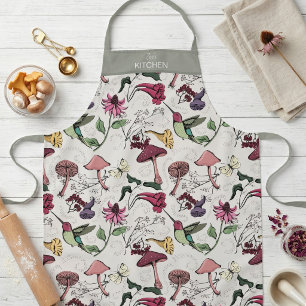 Kolibri Floral Botanisch Vintage Küchenschürze Schürze