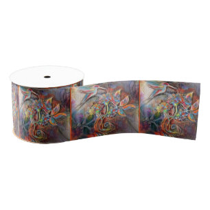 Kolibri-Flug-weiche Pastell-Kunst Ripsband