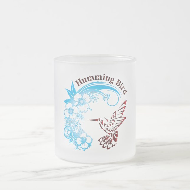 Kolibri Glasbecher Mattglastasse (Mittel)