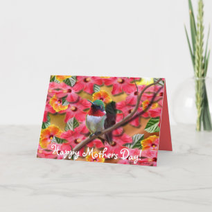 Kolibri-Hafen-glückliche Mutter-Tageskarte Karte