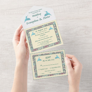 Kolibri & Hibiskus All In One Einladung