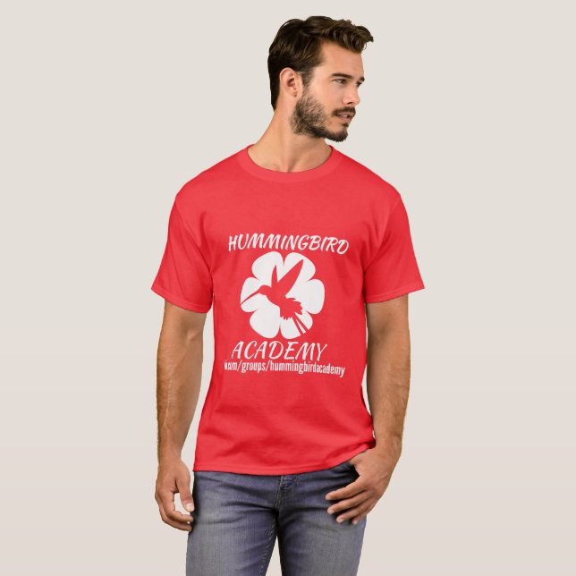 Kolibri-Hochschulweiß-Logo T-Shirt (Vorne ganz)