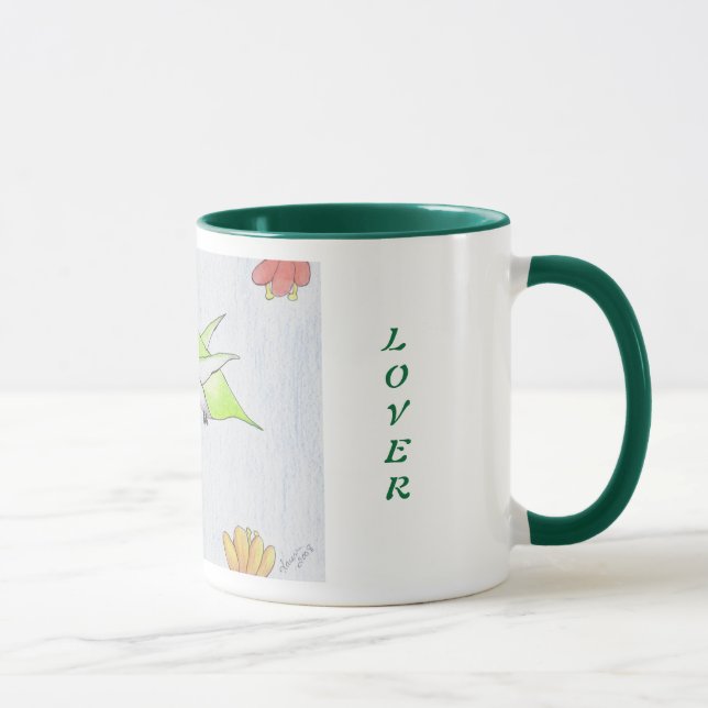 Kolibri in der Blumen-Tasse Tasse (Rechts)
