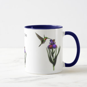Kolibri-Iris-Blumen-Tasse Tasse