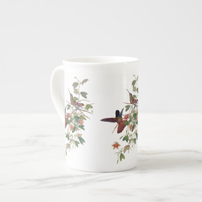Kolibri-Knochen-China-Tee-Tasse Prozellantasse (Vorderseite Links)
