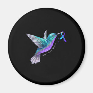 Kolibri Lila Blaues Band Suizidprävention Magnet