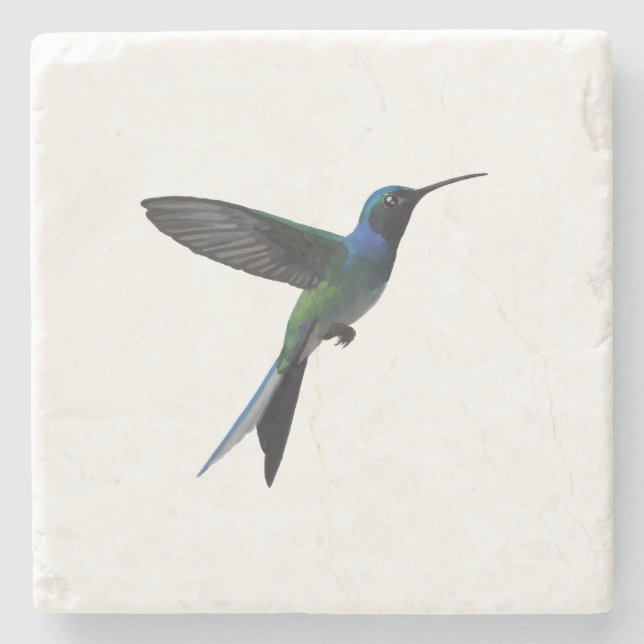 Kolibri Minimalist Steinuntersetzer (Vorderseite)