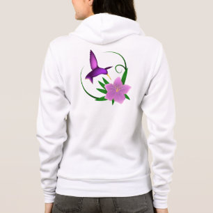 Kolibri mit dem Hoodie der rosa Blumennamen-Frau