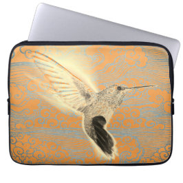 KOLIBRI MIT JAPANISCHEN WOLKEN Rickschaw-Hülle Laptopschutzhülle