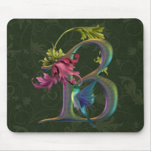 Kolibri-Monogramm B Mousepad