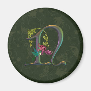 Kolibri-Monogramm N Magnet