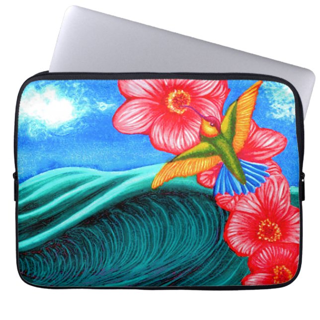 Kolibri Ozean  Laptopschutzhülle (Vorderseite)