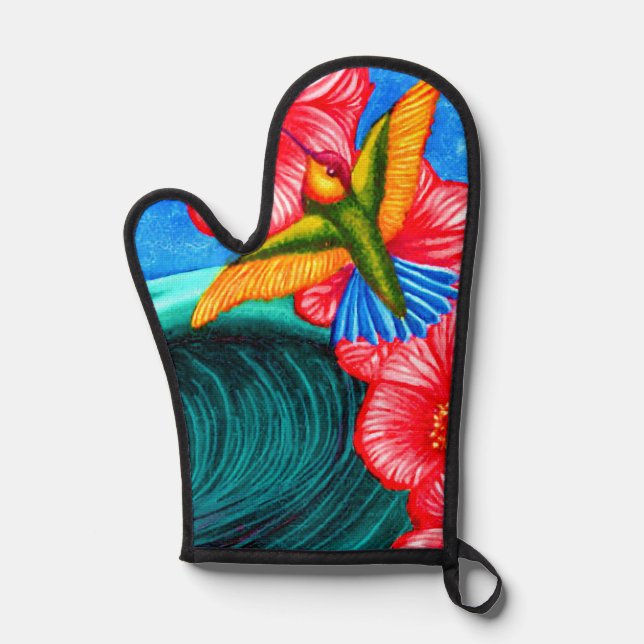 Kolibri Ozean Ofenhandschuh (Vorderseite)